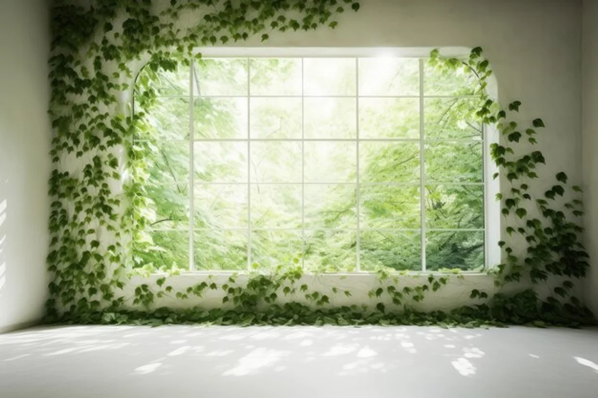 ivy indoor window sunlight