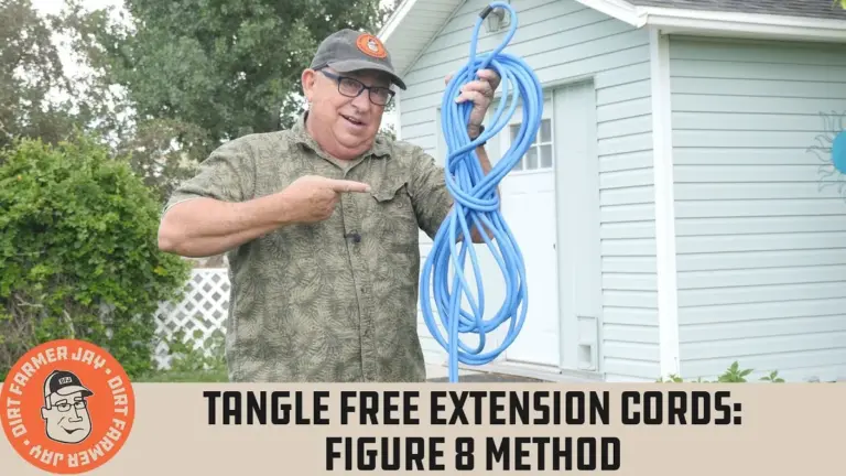 garden hose figure 8 winding method hands