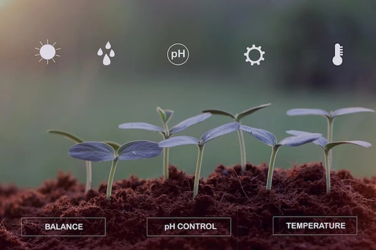 sprouting seedlings close up temperature control