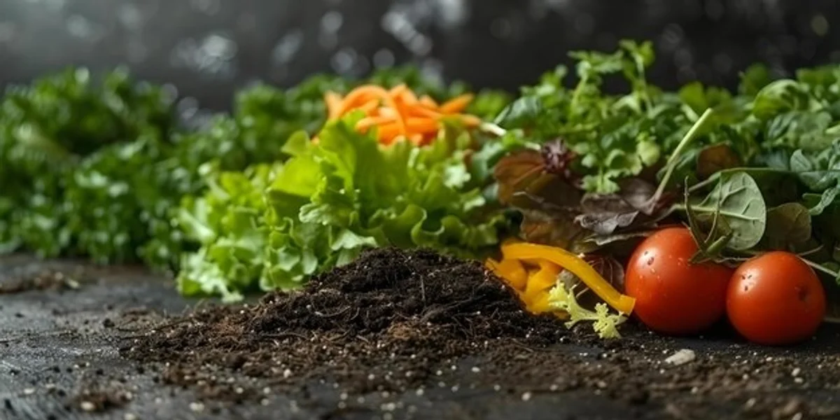 composting kitchen scraps in garden