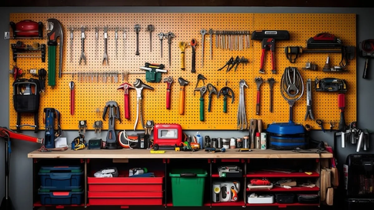 garden tool wall storage system modern shed interior