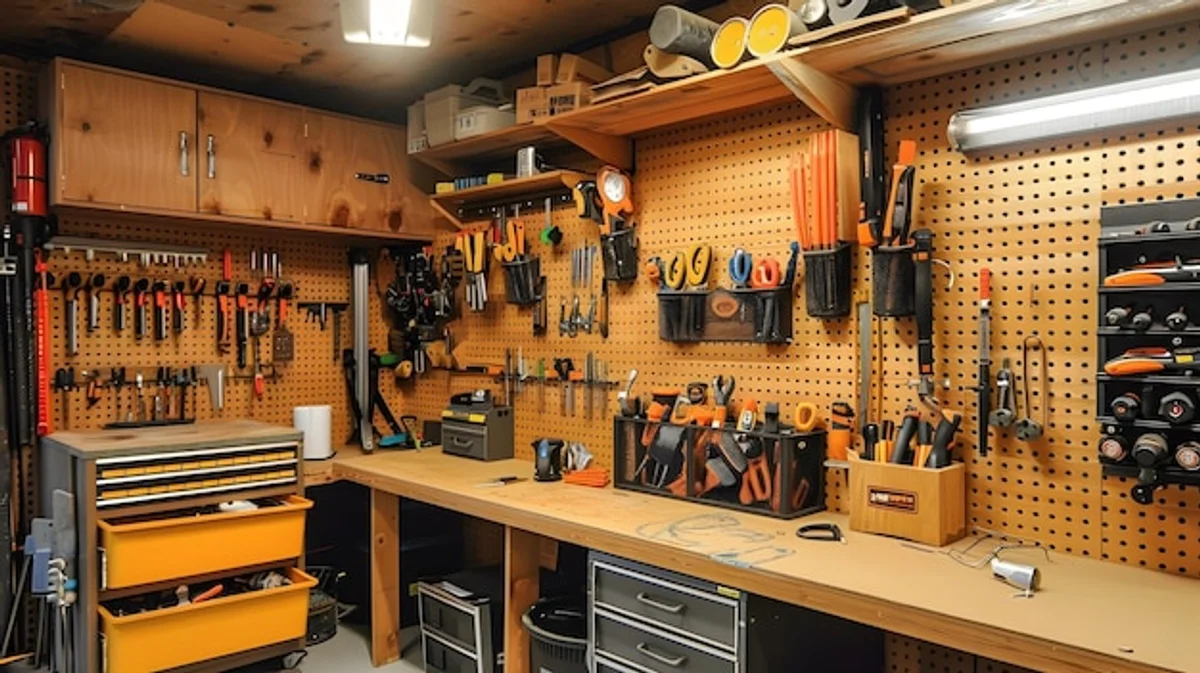 organized garden shed tools labels DIY