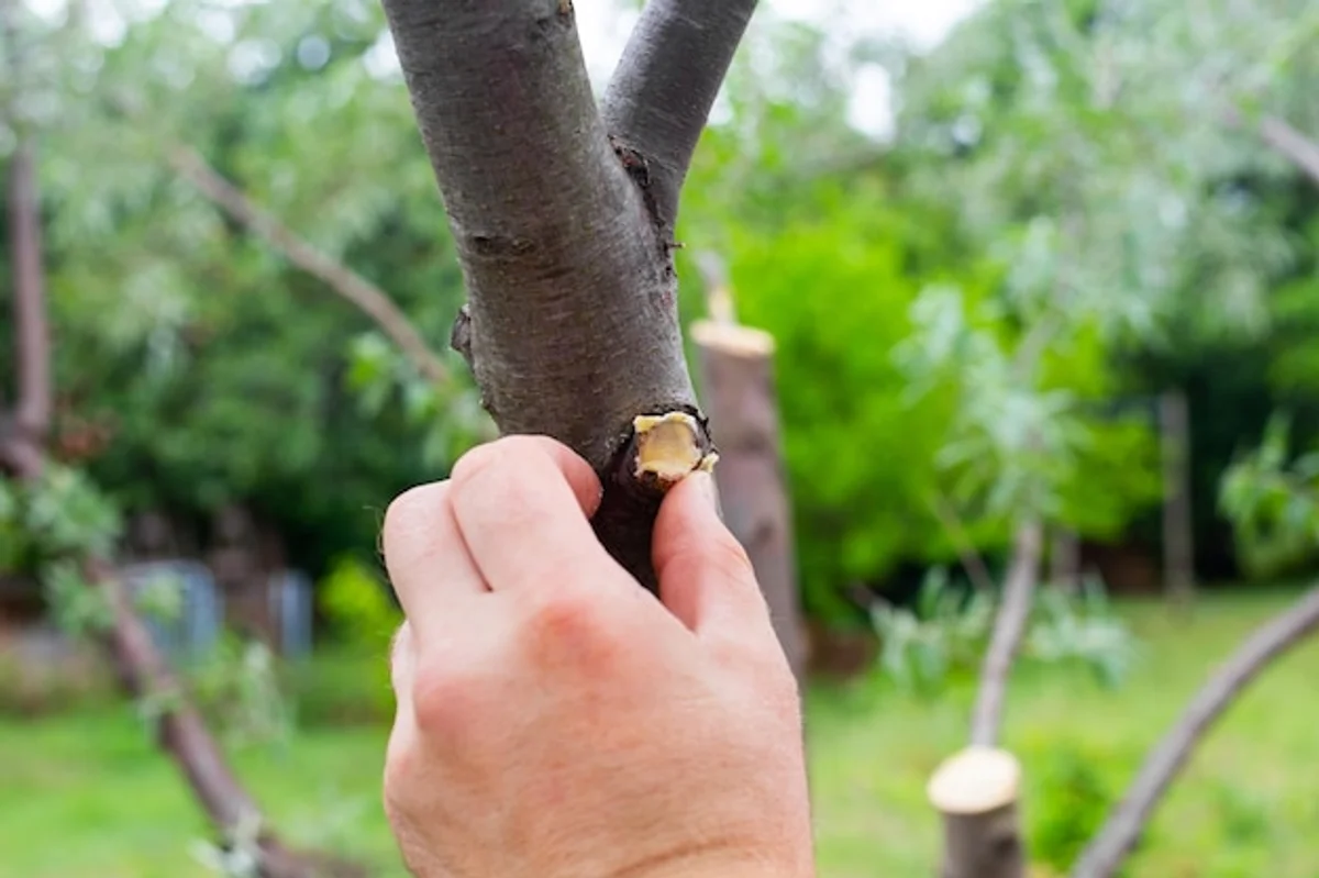 fruit tree pruning mistake close up