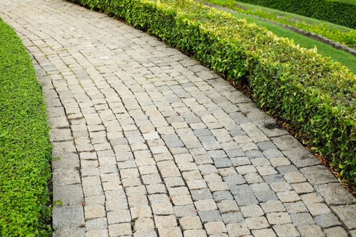 old brick garden path full of character