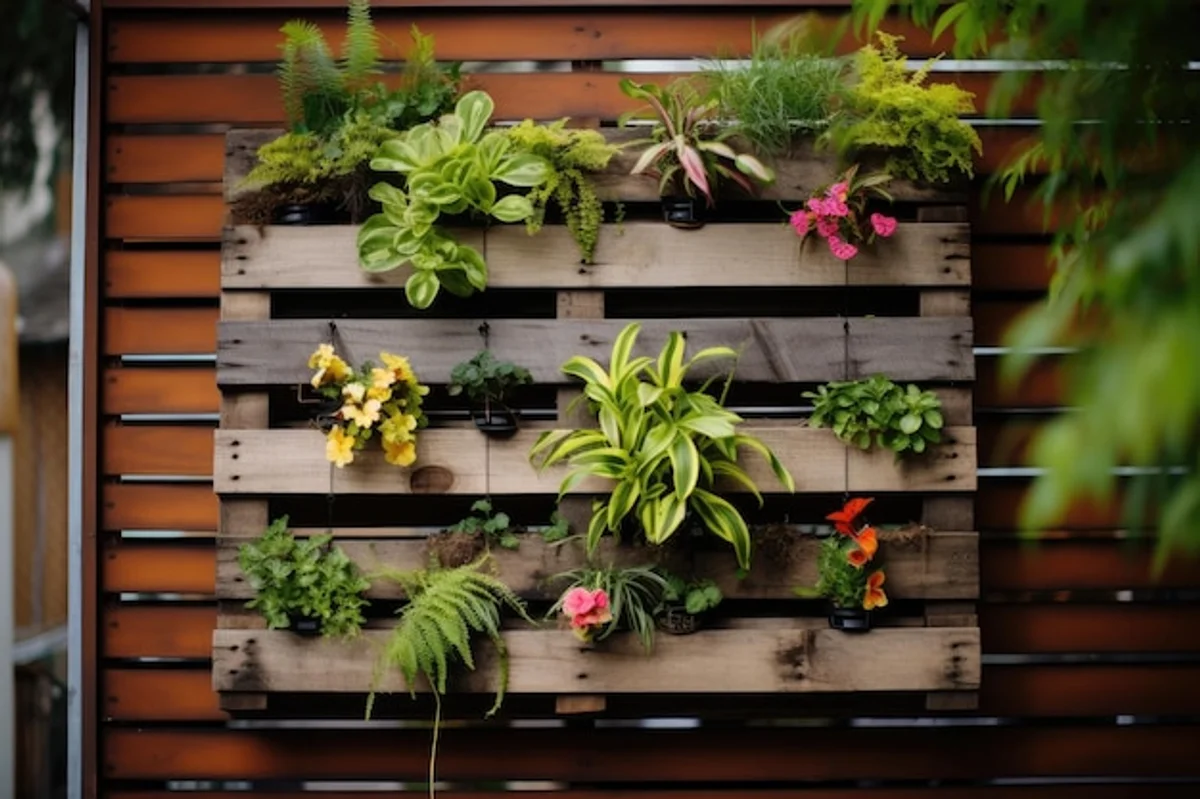 upcycled window backyard decoration vertical garden