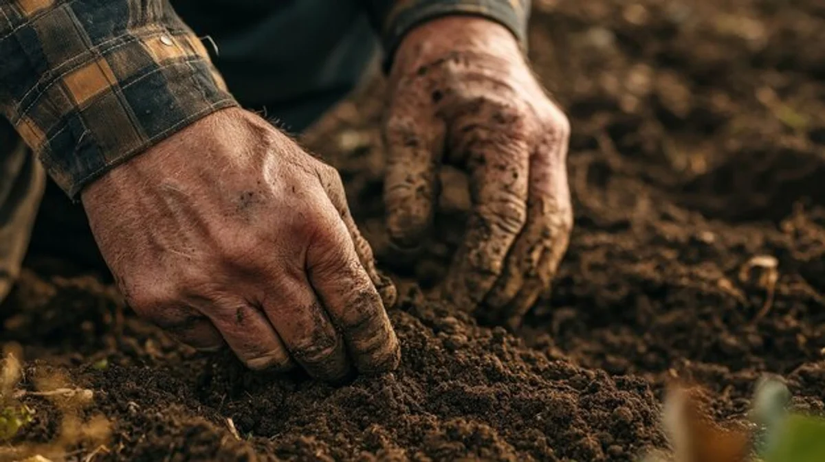 close up soil texture in garden test