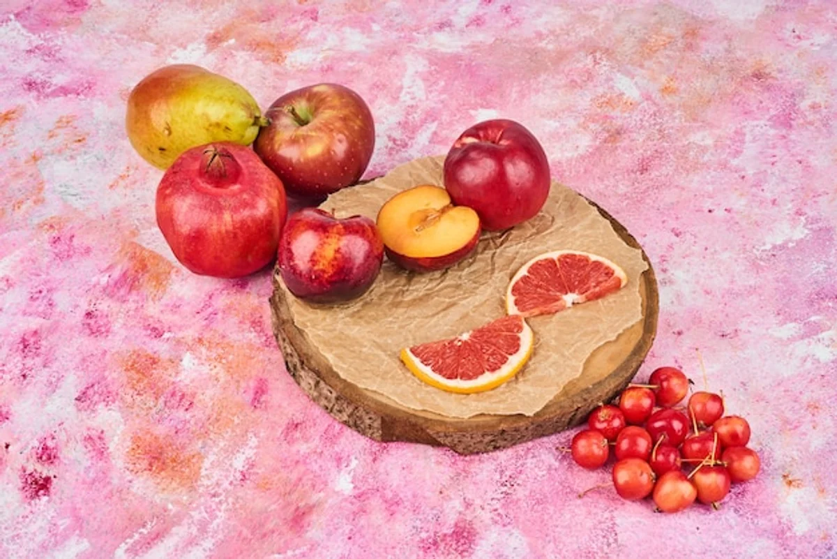 apple vs plum small garden Germany