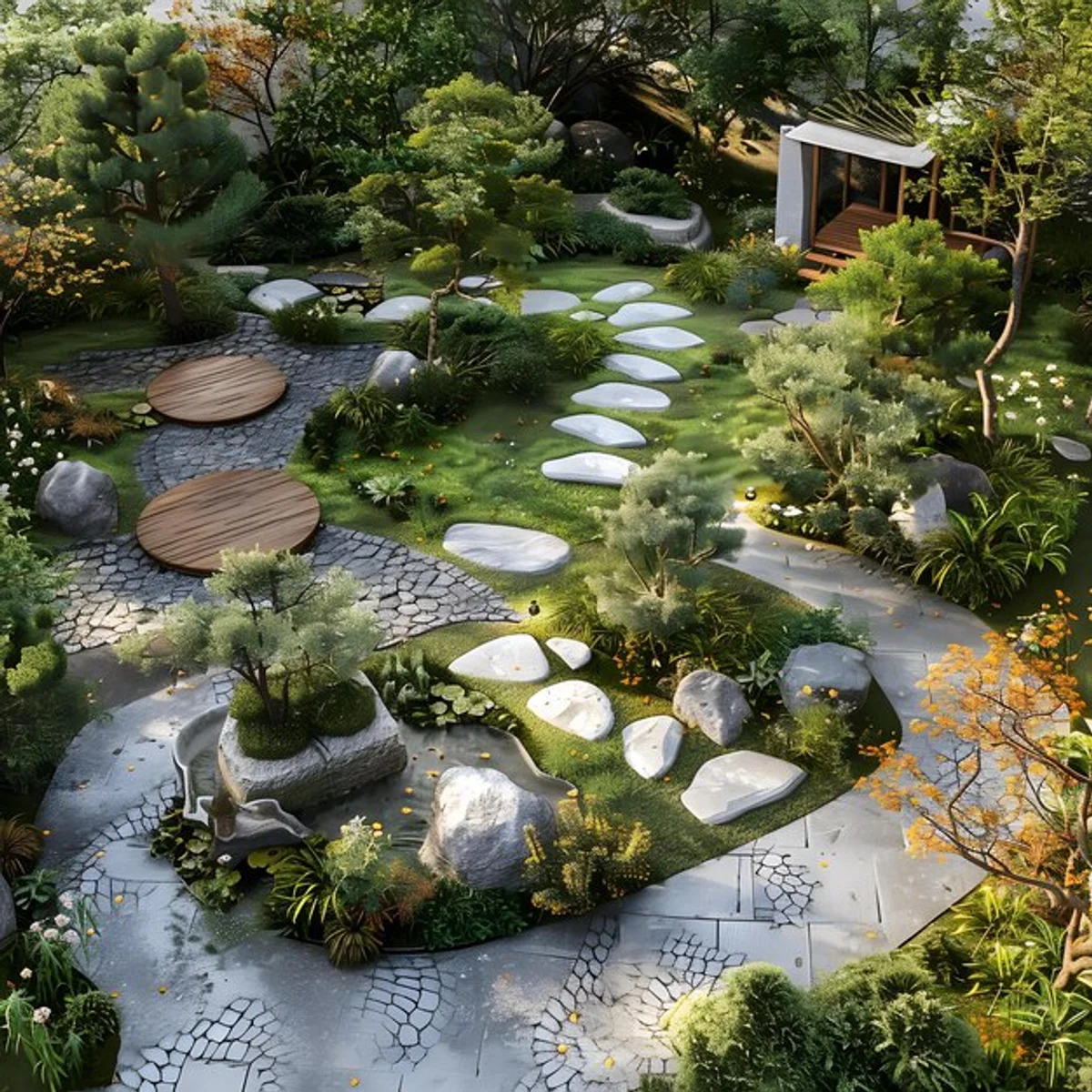 zen garden feng shui tranquil outdoor backyard