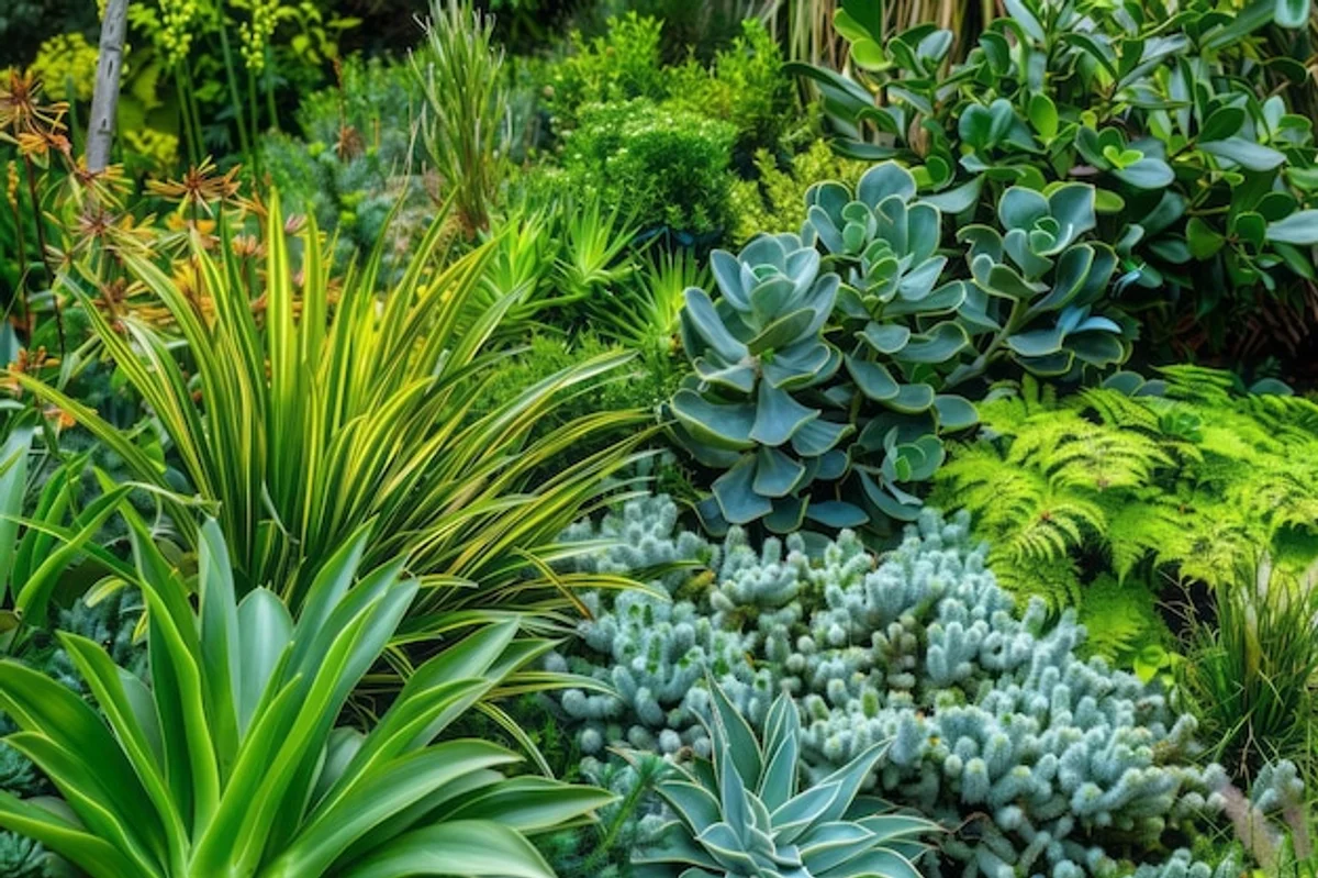 dense garden planting vs healthy green lawn