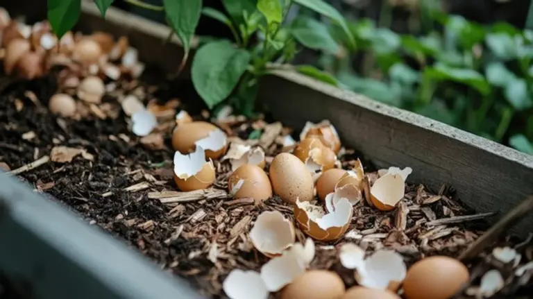 egg fertilizer in vegetable garden