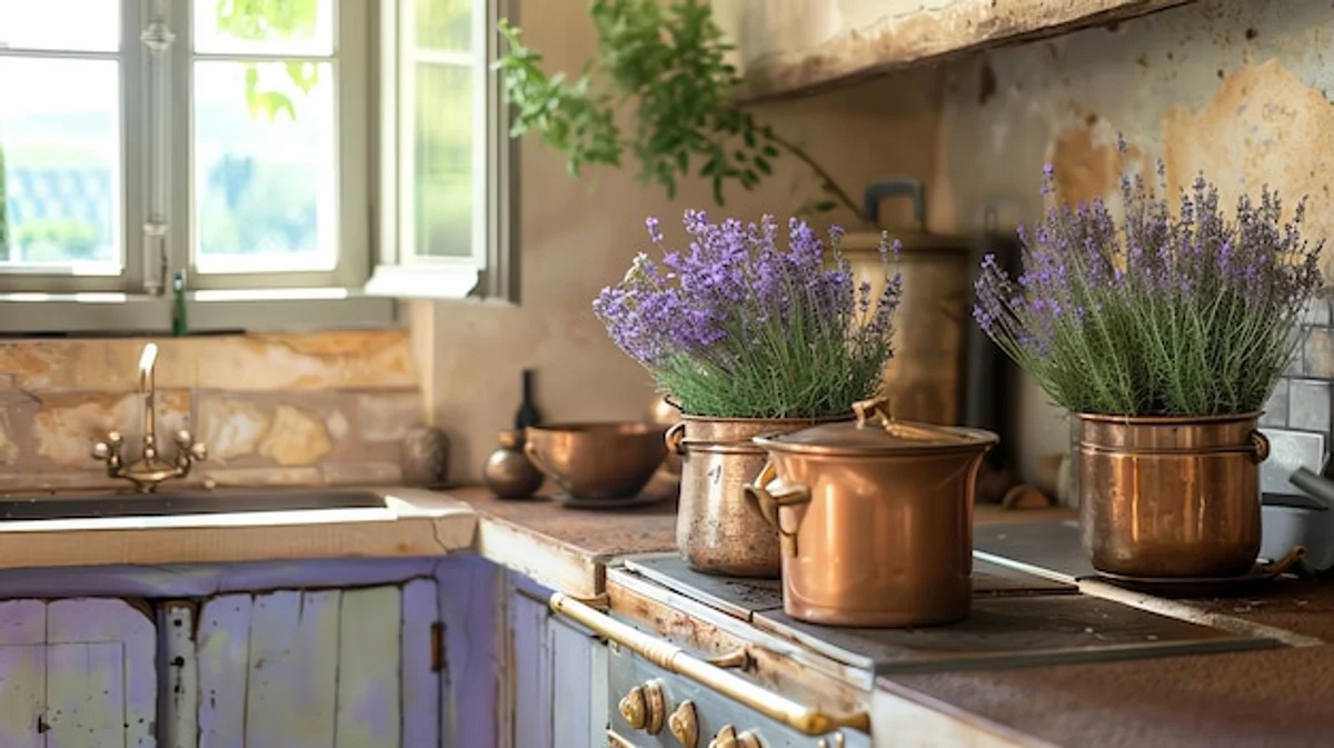 kitchen herbs lavender sunlight interior design