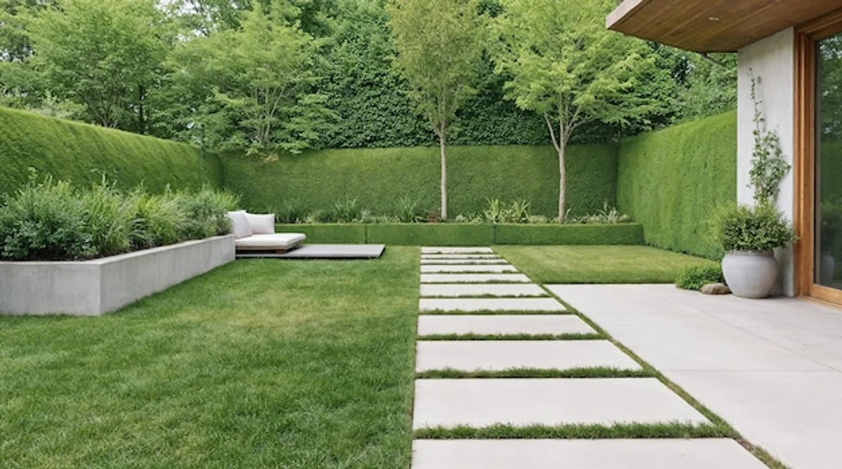 manicured lawn modern garden