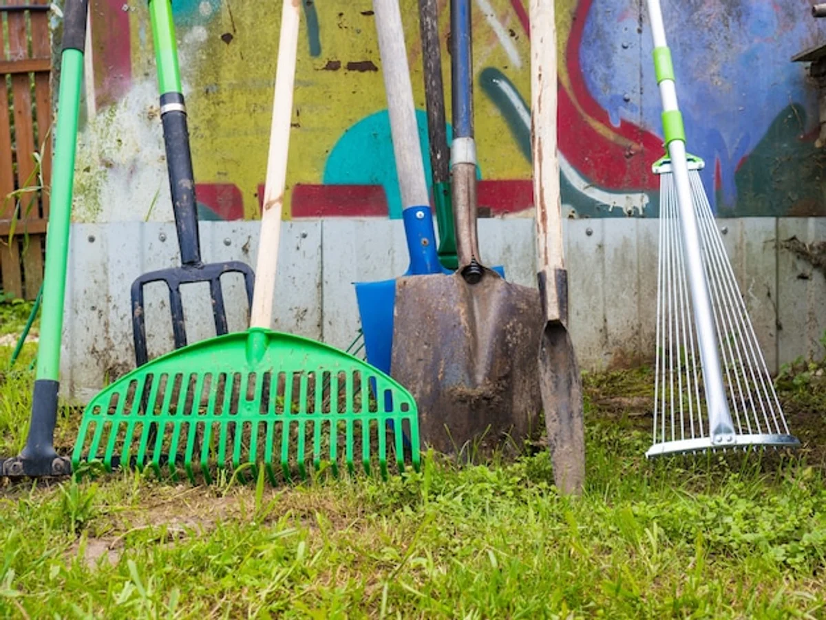 restoring old garden tools before and after