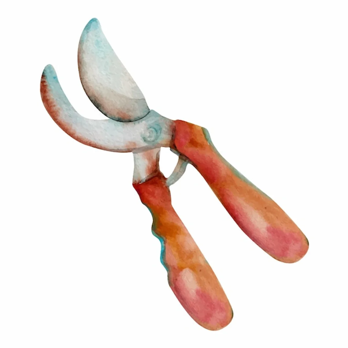 cleaning rusty gardening tools creative close up