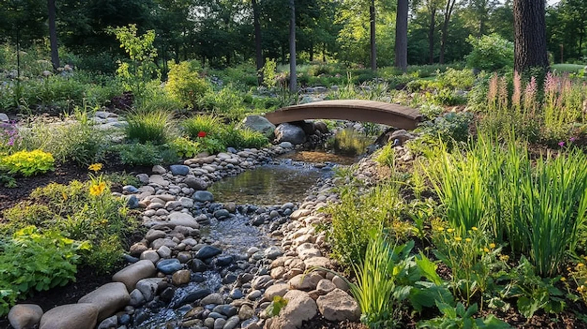 home gardener applying mulch German garden