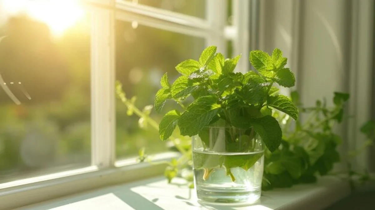 homegrown seedlings sunlight window home kitchen