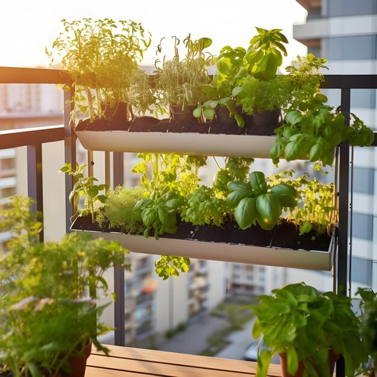 urban balcony seedling garden DIY