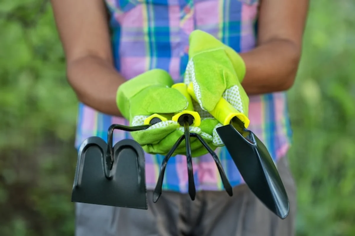 Senior gardening ergonomic tools sunny garden