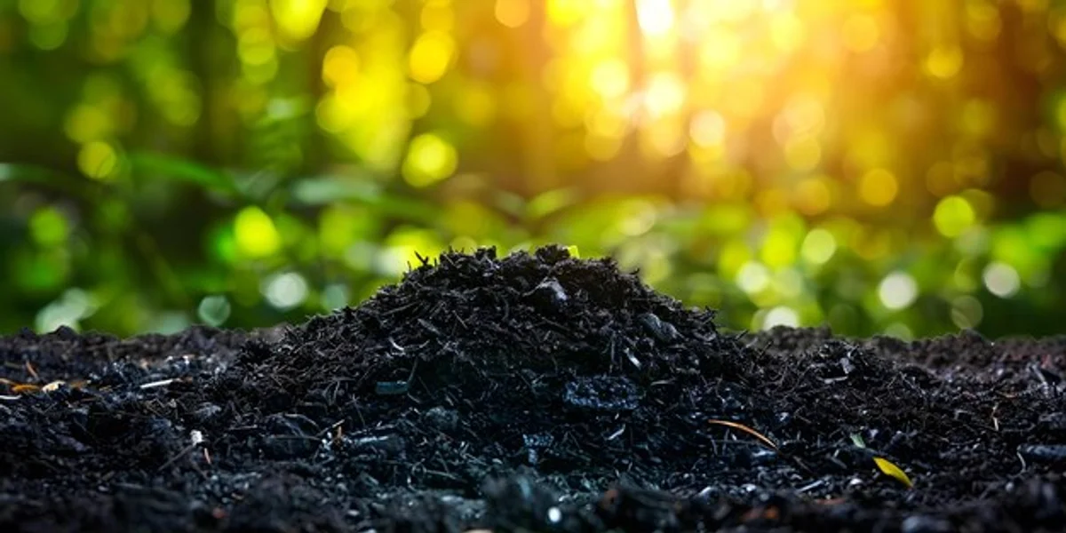 german garden compost pile organic