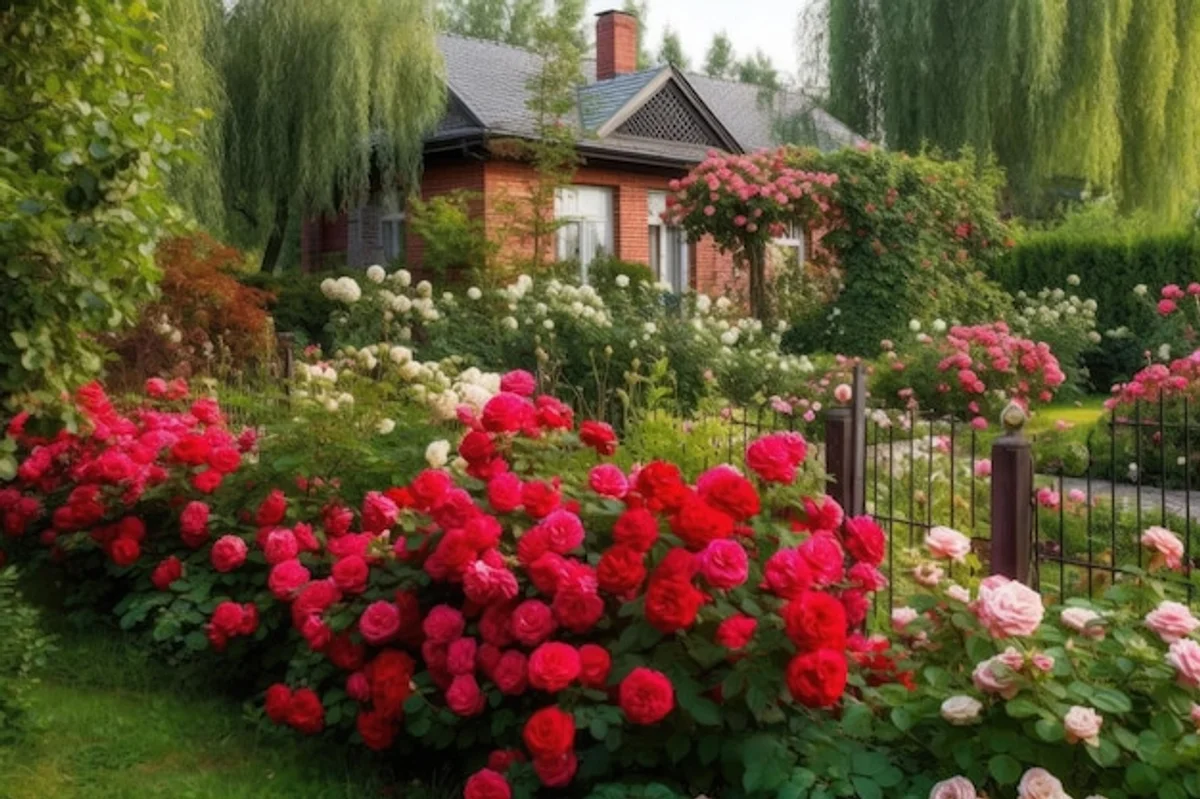 rare summer flowers in german backyard