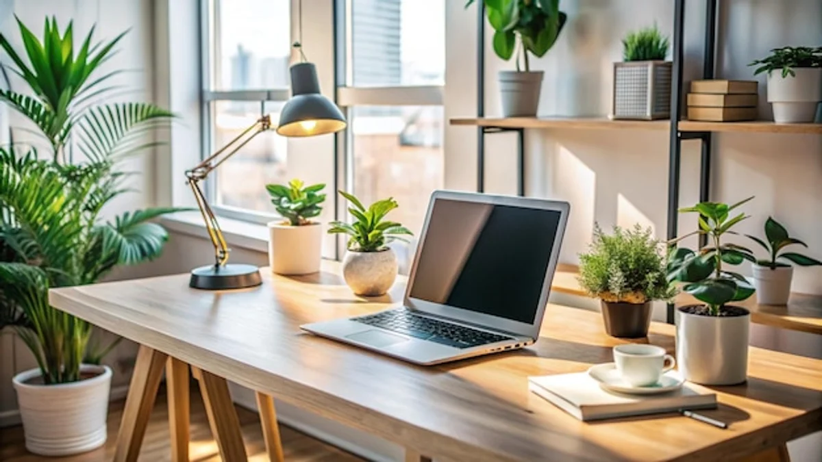 feng shui plants placement office desk
