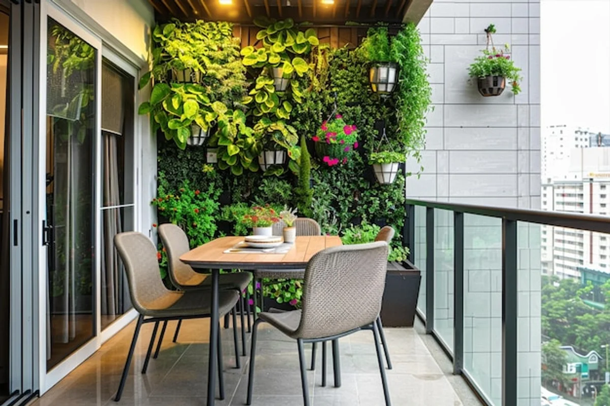 Outdoor mirror garden design idea small space
