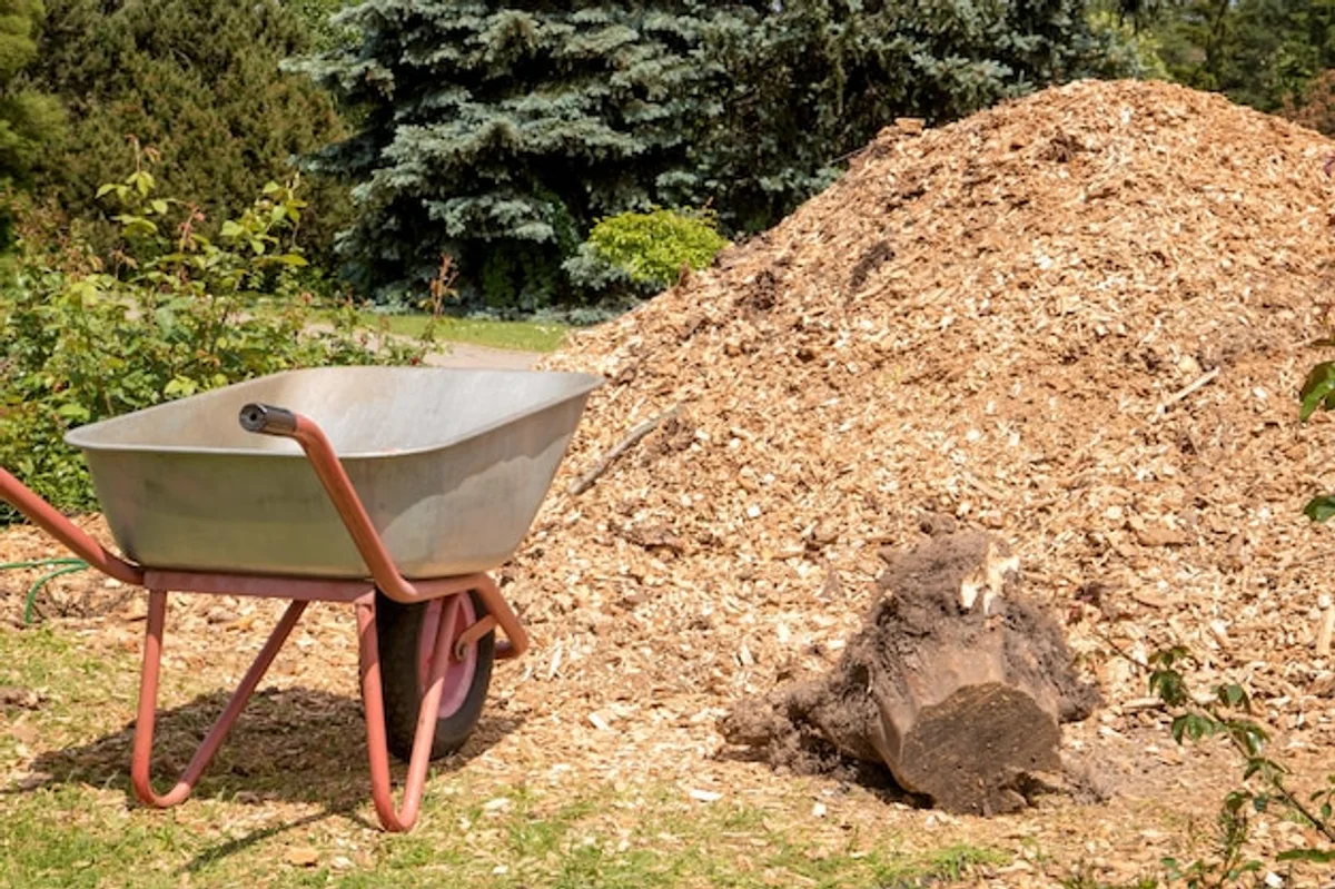 sawdust for garden lawn improvement