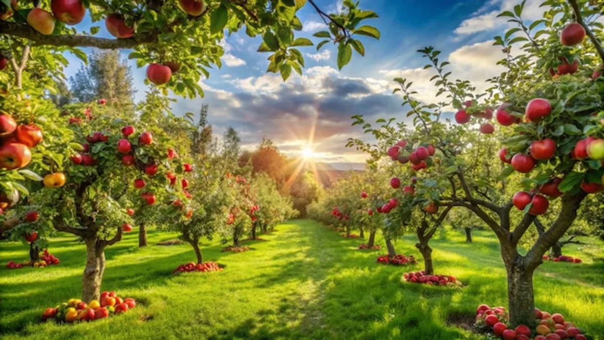 organic apple tree care home garden spring