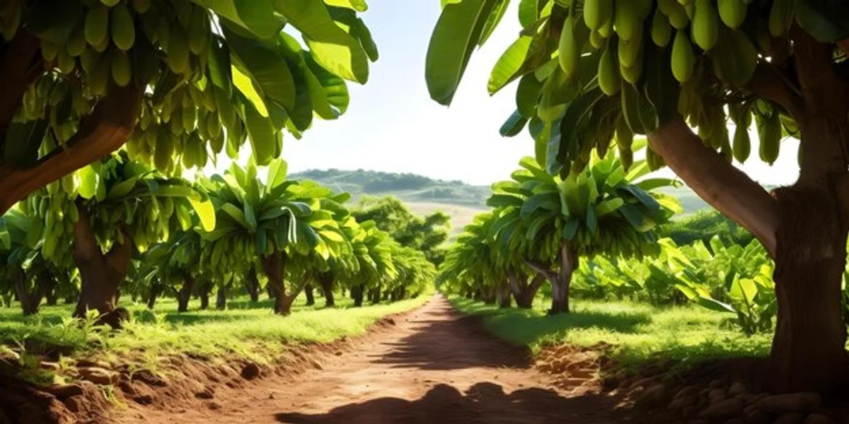 banana peels on soil in orchard natural fertilizer