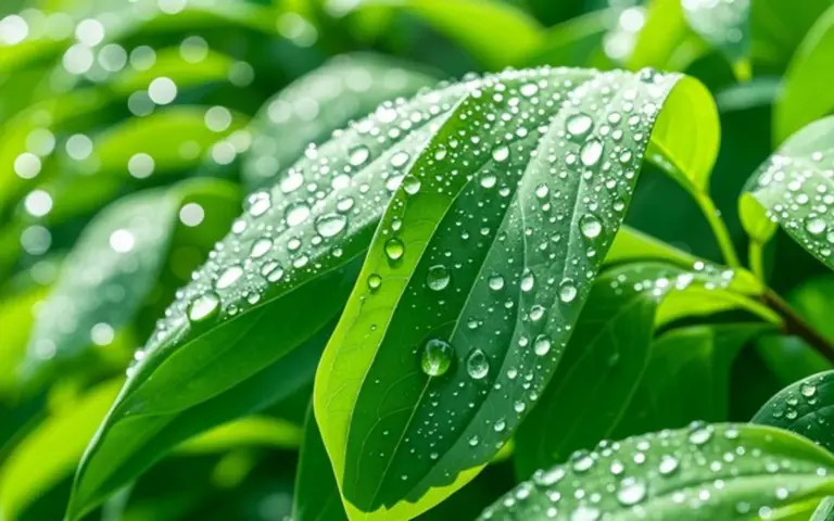 deep green healthy summer lawn morning