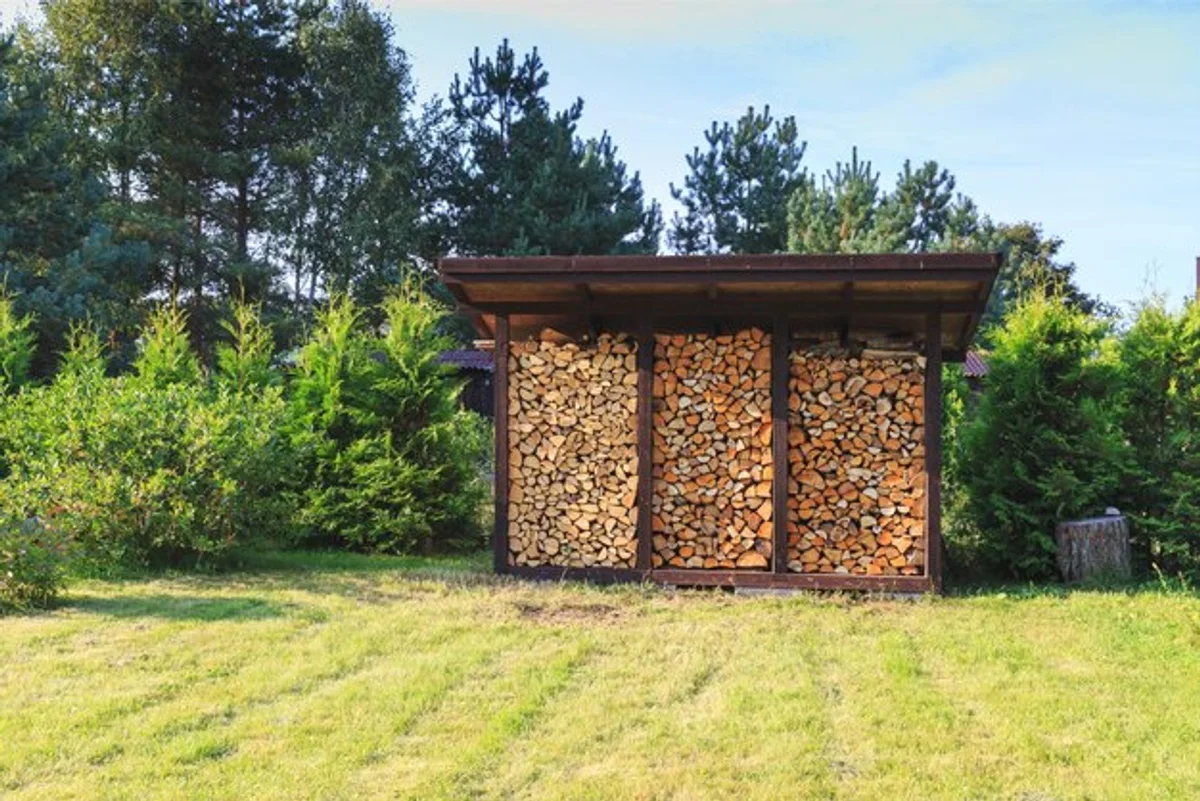 DIY rustic stone patio backyard Germany