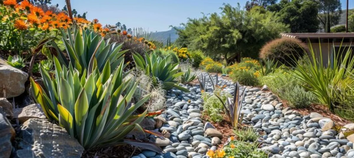 deep green lawn summer drought colorful garden high resolution