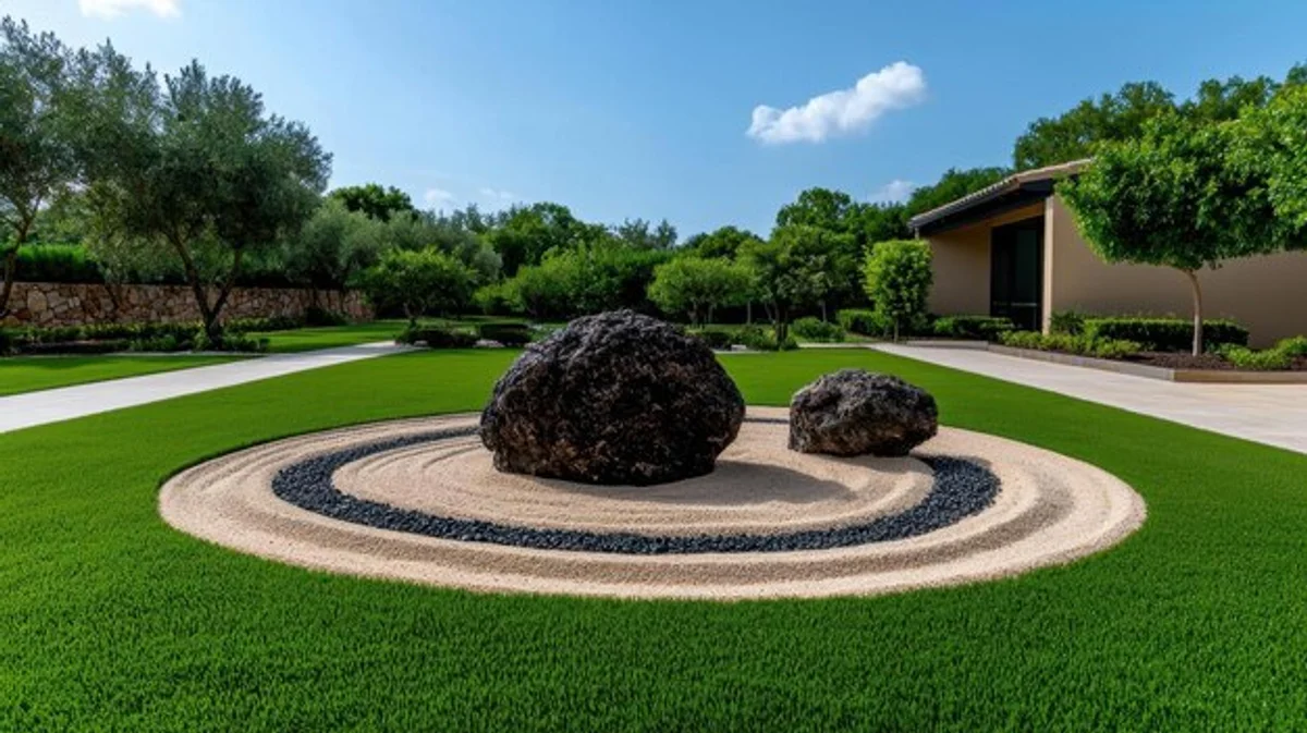 peaceful zen garden germany modern minimalistic