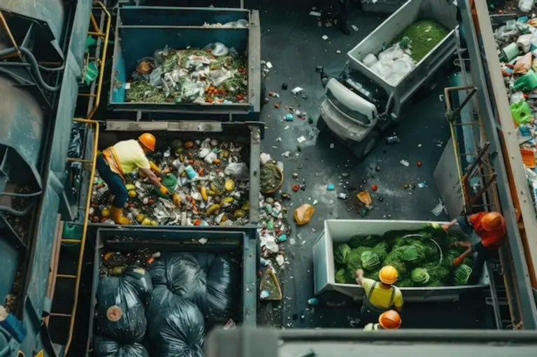 composting kitchen waste close-up Germany