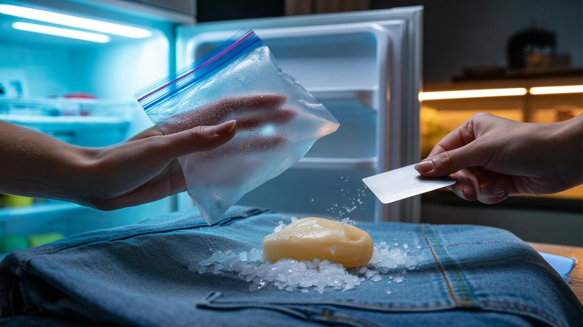 Kaugummi auf der Kleidung? Der Trick mit dem Eisschrank - image 2